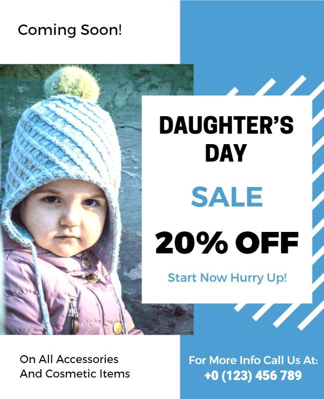 Daughters Day Accessories Sale Flyer Template