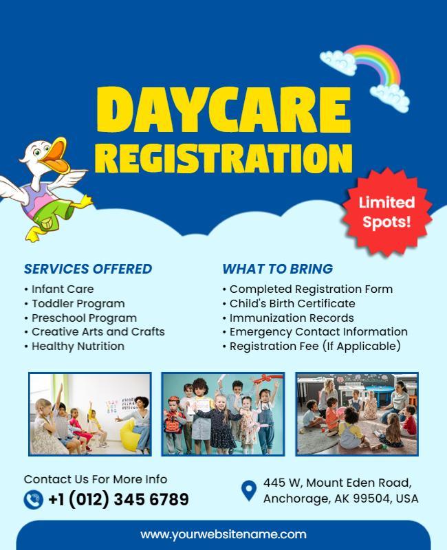 Daycare Registration Information Flyer Template