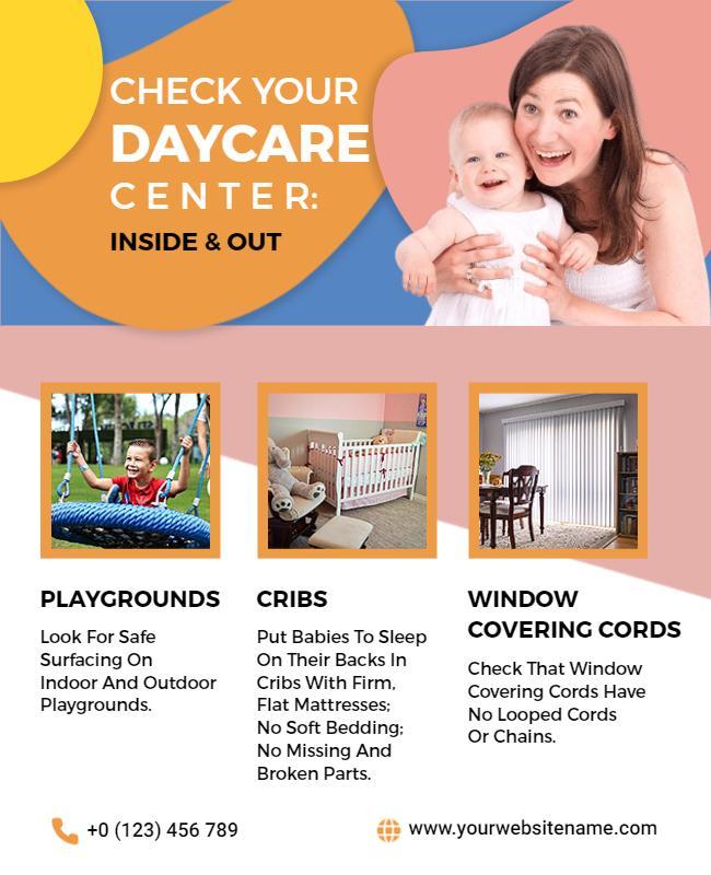 Daycare Safety Guidelines and Tips Flyer Template