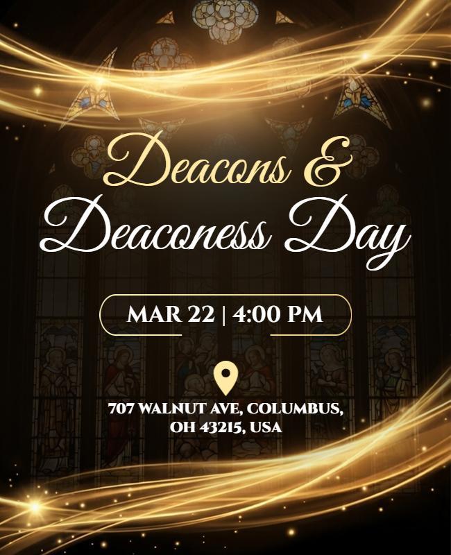 Deacons and Deaconess Church Event Flyer Template