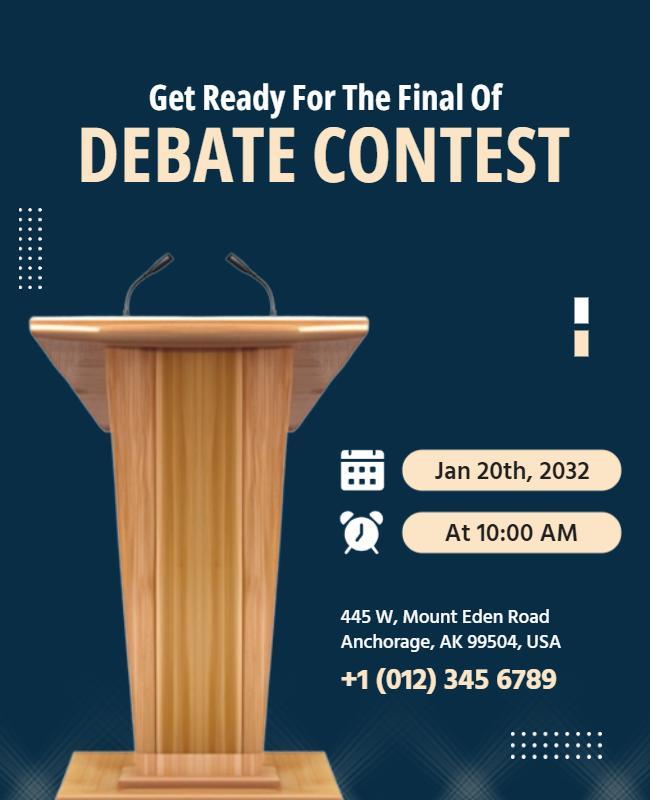 Debate Contest Final Event Flyer Template