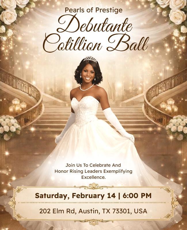 Debutante Cotillion Ball Event Flyer Template