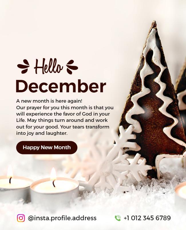 December Holiday Greetings Flyer Template