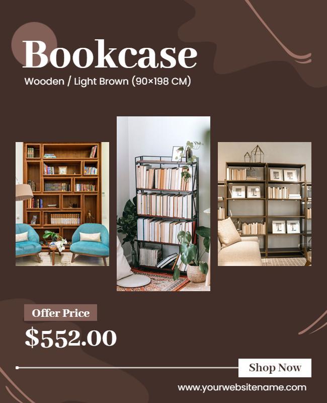 Decorative Bookcase Furniture Sale Flyer Template