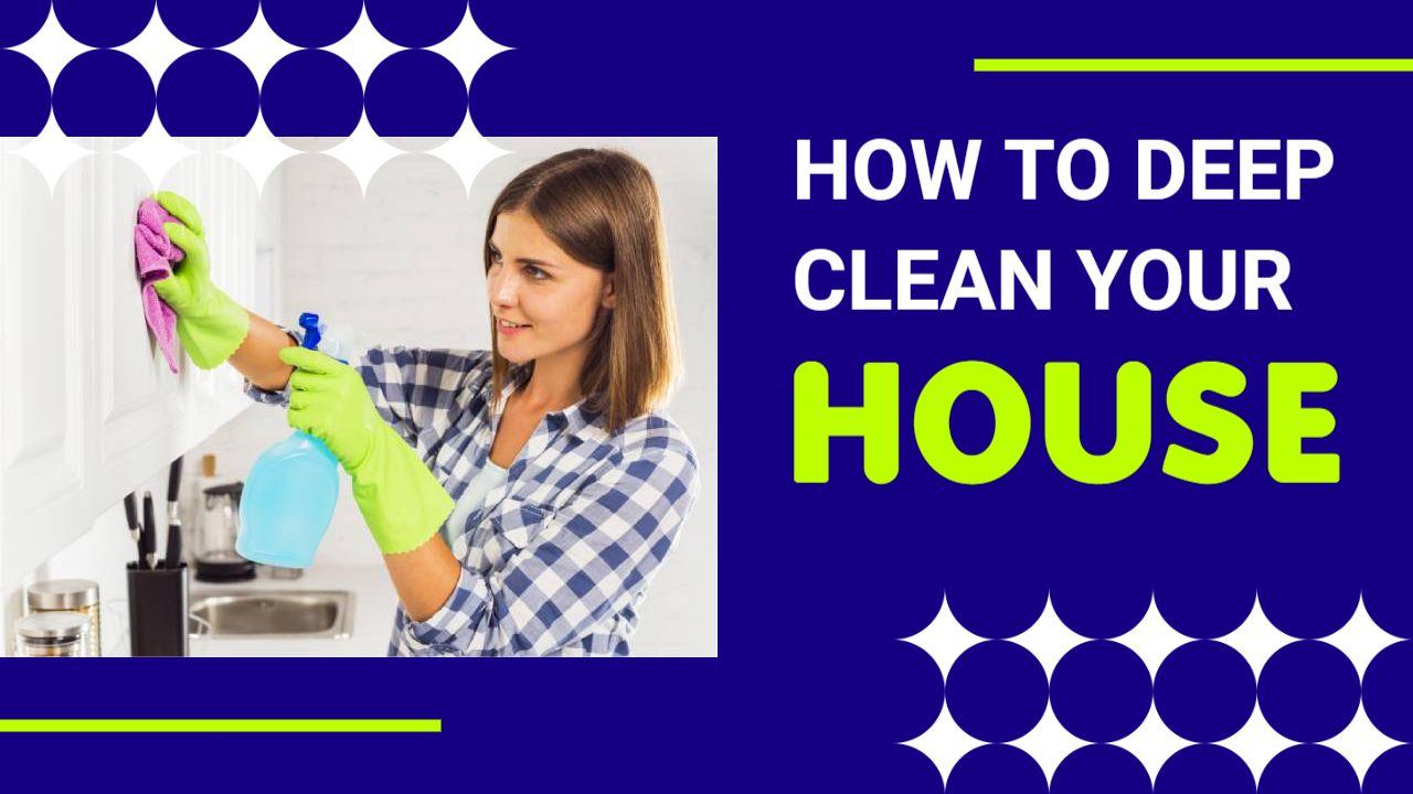 Deep Cleaning House Tips Trending YouTube Thumbnail Template