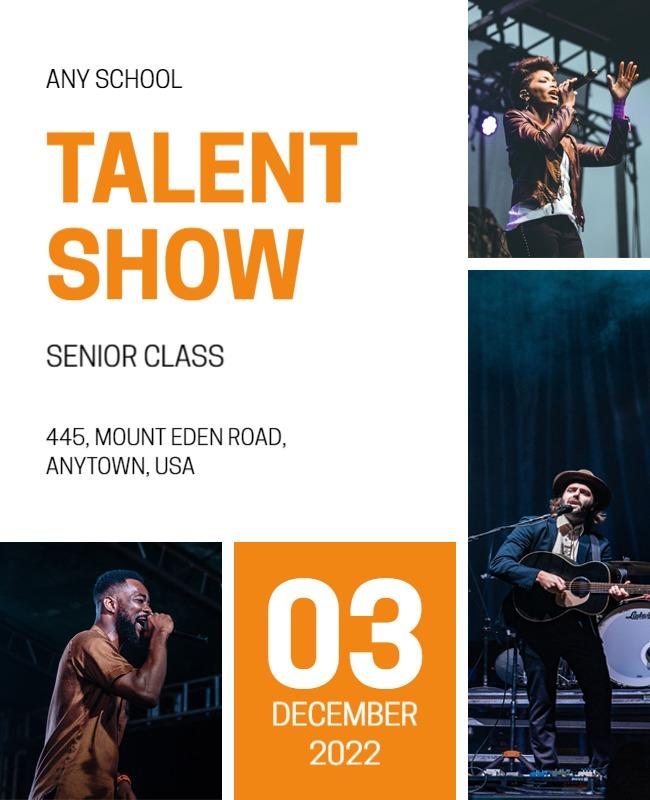 Deep Fir and Nero Talent Show Flyer Template