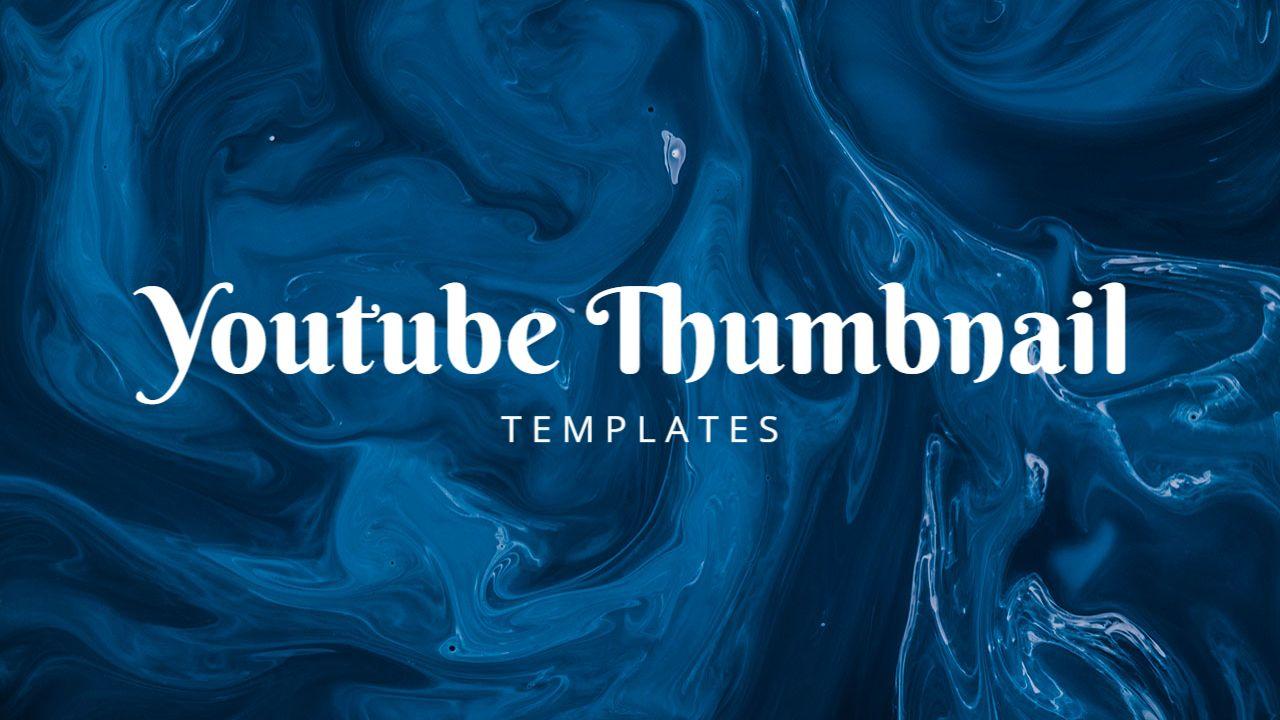 Deep Ocean Swirl Abstract Art YouTube Thumbnail Template