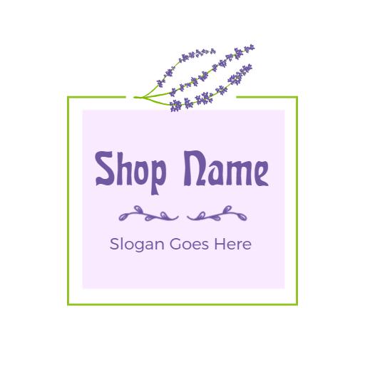 Delicate Lavender Floral Design for Boutique Shop Logo Template