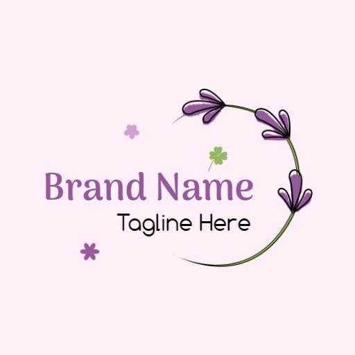 Delicate Lavender Flowers Enhancing Brand Identity Logo Template