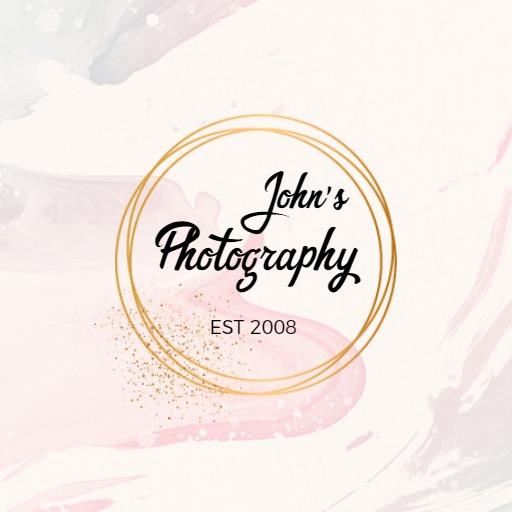 Delicate Pink and Gold Watercolor Photography Logo Template
