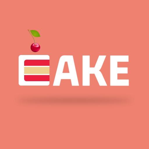 Delicate Pink Baker's Logo Featuring Tasty Layered Cake Logo Template