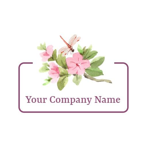 Delicate Pink Floral Watercolor Design for Branding Logo Template