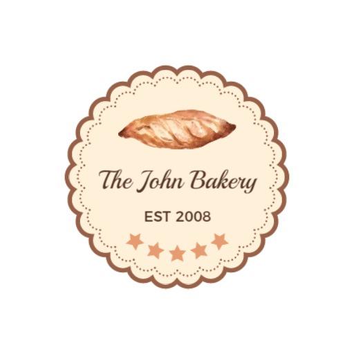 Delicate Watercolor Bakery Design with Fresh Bread Logo Template