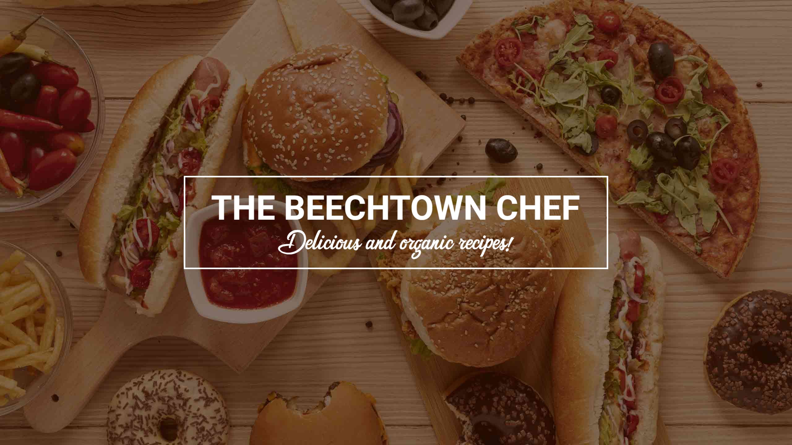 Delicious and Organic Recipes with Food Items YouTube Banner Template