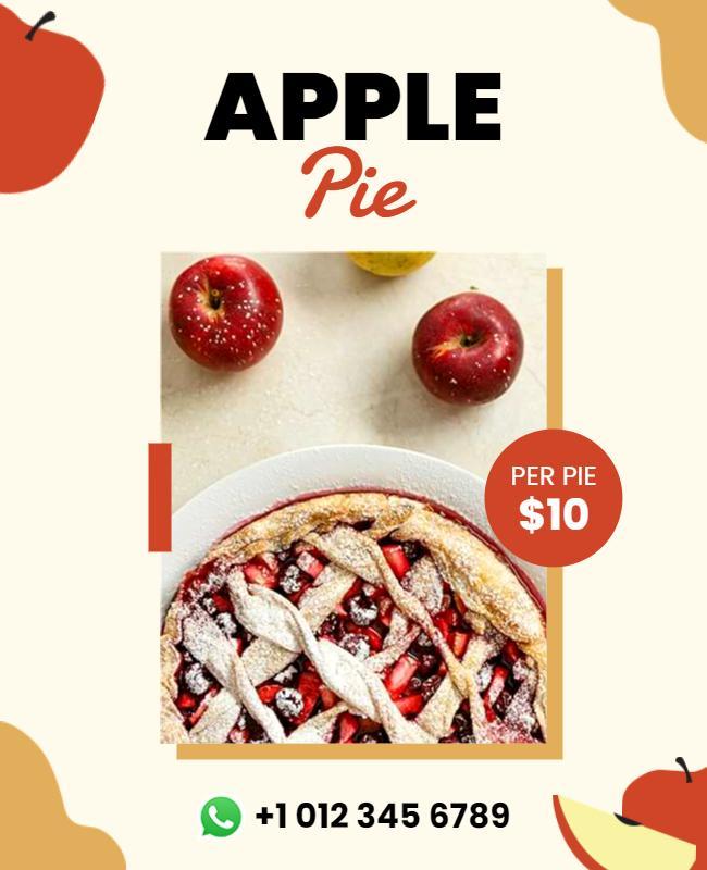 Delicious Apple Pie Sale Flyer Template