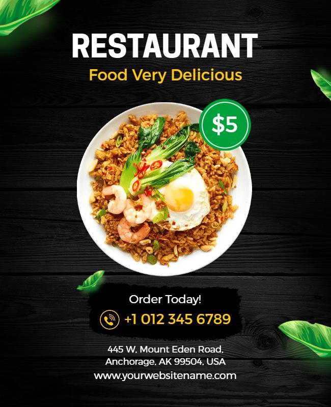 Delicious Asian Cuisine Restaurant Flyer Template