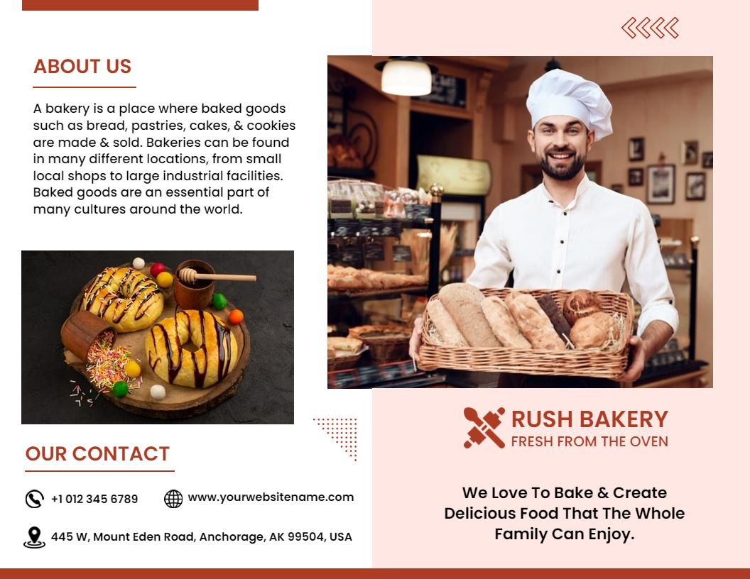 Delicious Bakery Fresh Pastries and Cakes Product Brochure Template