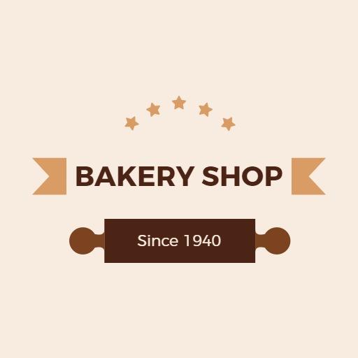Delicious Brown and Cream Bakery Shop Established Since 1940 Logo Template
