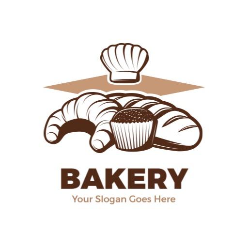Delicious Brown Bakery Treats Featuring Fresh Pastries Logo Template