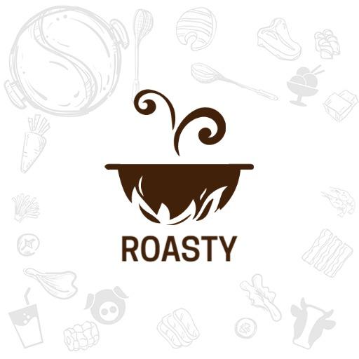 Delicious Brown Cooking Bowl with Steam for Food Logo Template