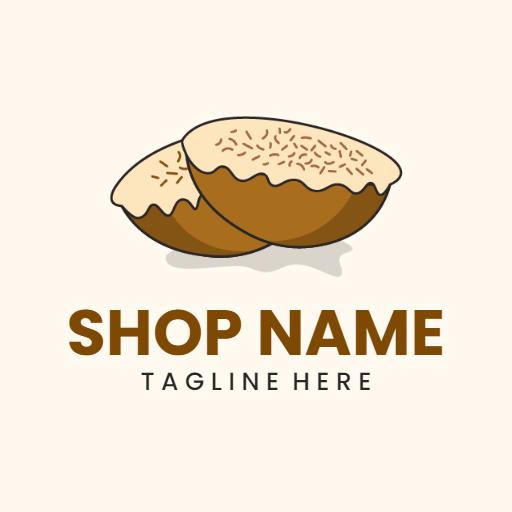Delicious Brown Pukis with Tasty Toppings Logo Template