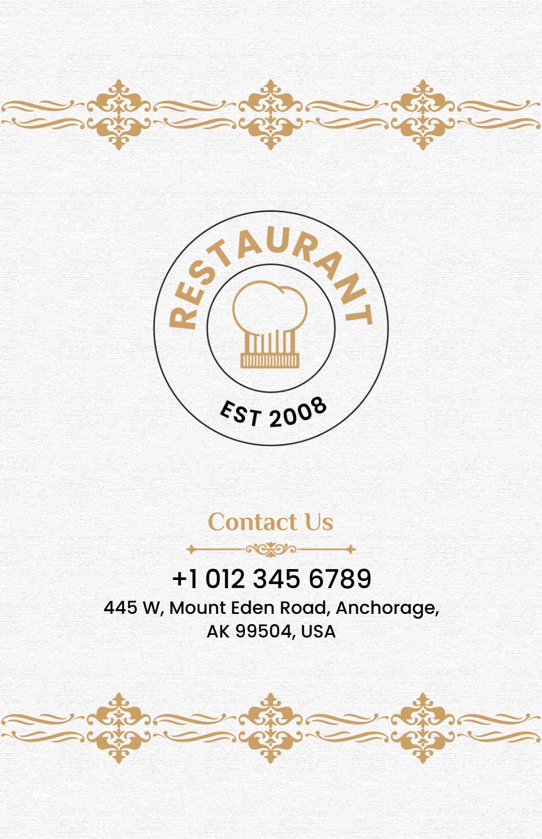 Delicious Burgers and Flavorful Wings Selection Restaurant Menu Template