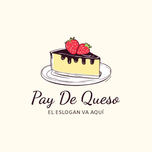 Delicious Cheesecake with Strawberries Stacked on Top Logo Template