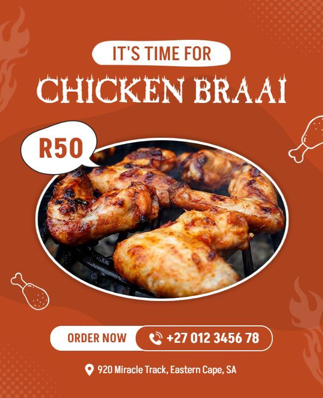 Delicious Chicken Braai Event Flyer Template