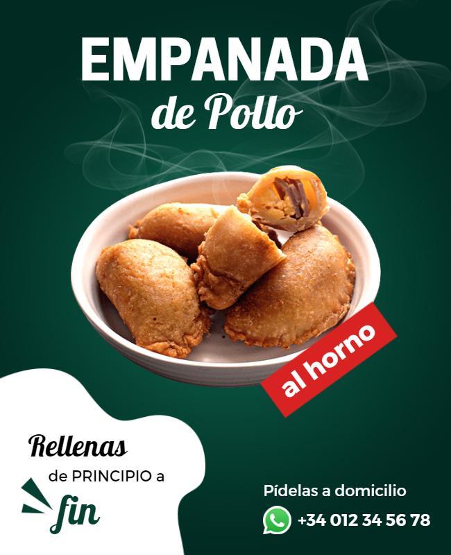 Delicious Chicken Empanadas Advertising Flyer Template