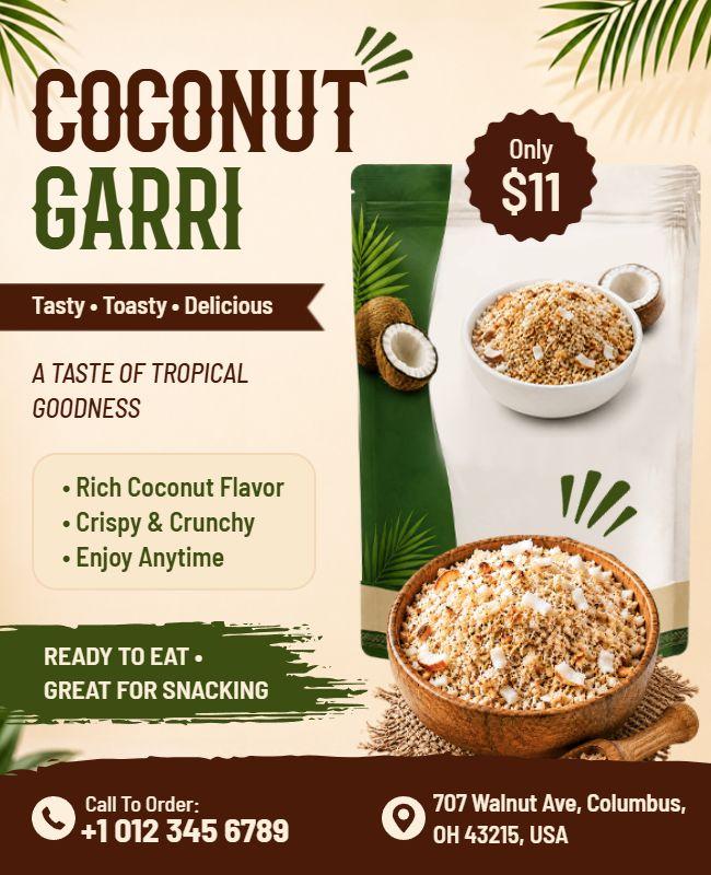 Delicious Coconut Garri Flyer Template