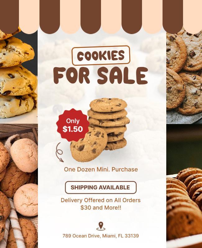 Delicious Cookies Sale Promotional Flyer Template