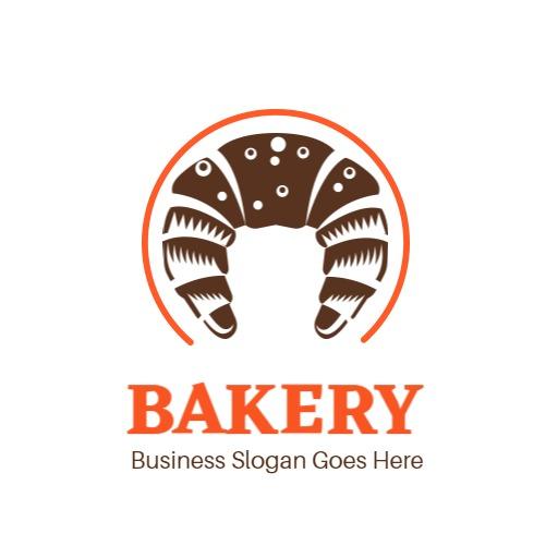 Delicious Croissant Design Featuring Bakery Elements Logo Template