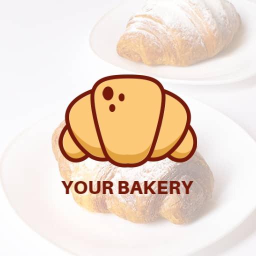 Delicious Croissant Design Showcasing Your Bakery Logo Template