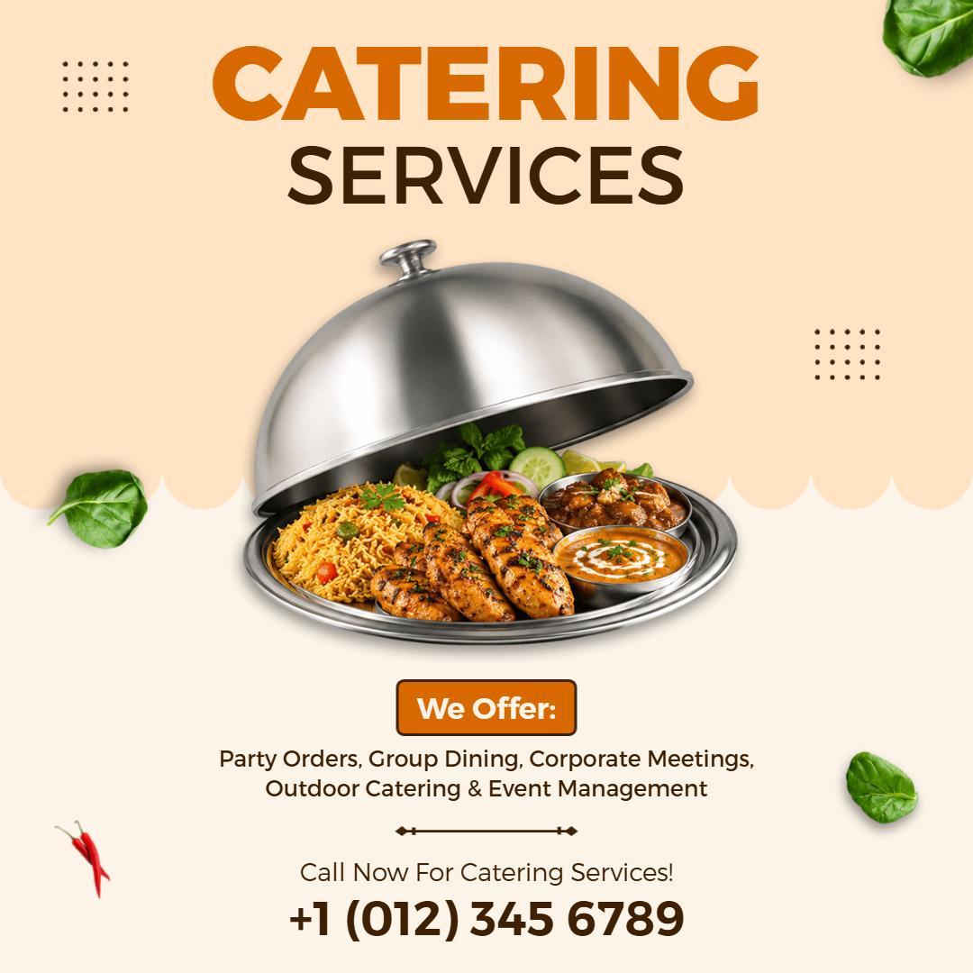 Delicious Cuisine Catering Services Promotion Ad Template