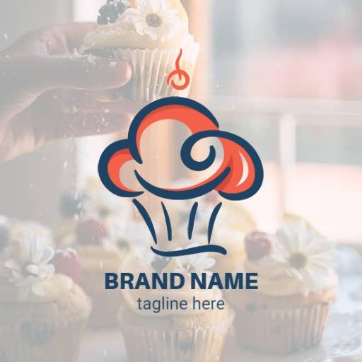 Delicious Cupcake Design Featuring Fresh Bakery Treats Logo Template