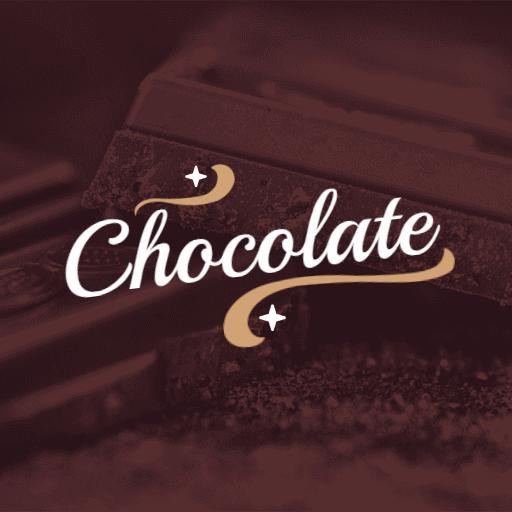Delicious Dark Chocolate with Elegant Typography Logo Template