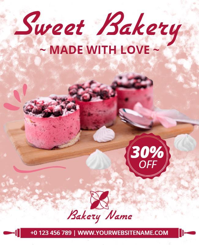 Delicious Dessert Promotion Bakery Flyer Template