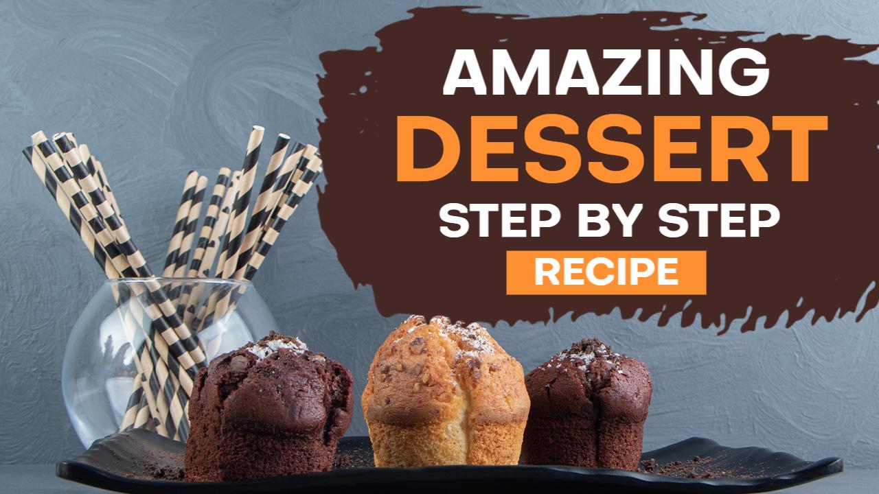 Delicious Dessert Recipe Step by Step Cooking Channel YouTube Thumbnail Template