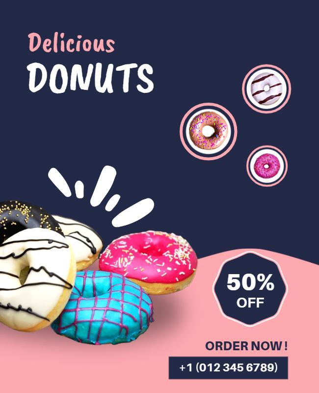 Delicious Donuts Promotional Offer Flyer Template