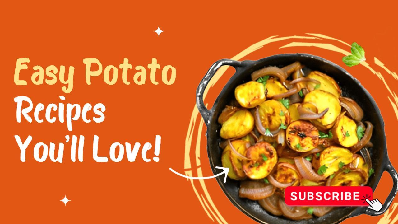 Delicious Easy Potato Dish Recipe Food YouTube Thumbnail Template