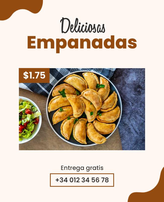 Delicious Empanadas Food Promotion Flyer Template