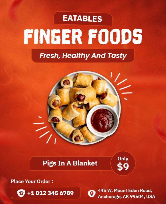 Delicious Finger Foods Promotional Flyer Template