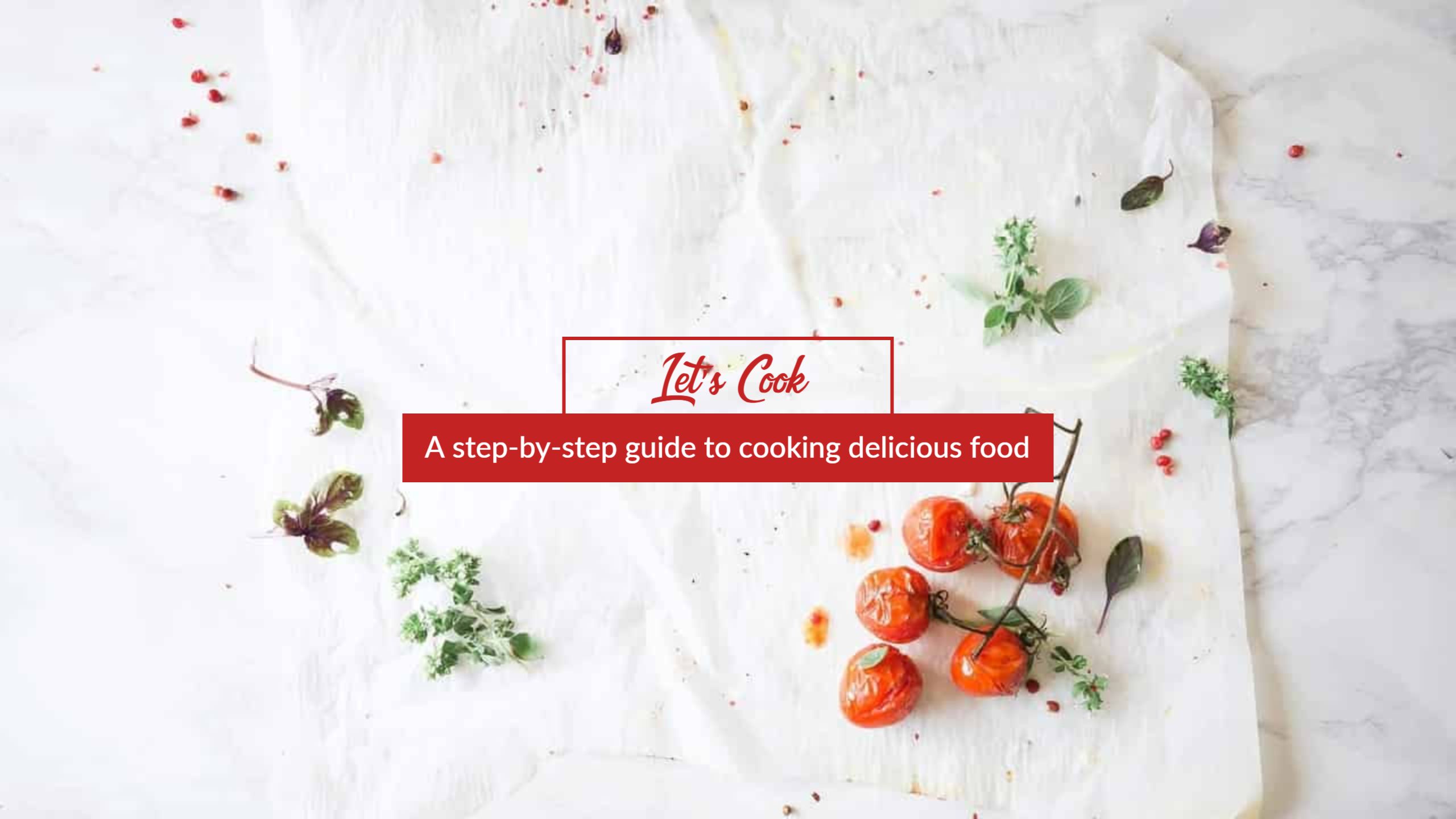 Delicious Food Preparation Steps with Fresh Ingredients YouTube Banner Template
