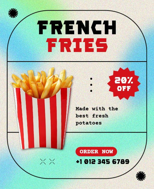 Delicious French Fries Promotion Flyer Template