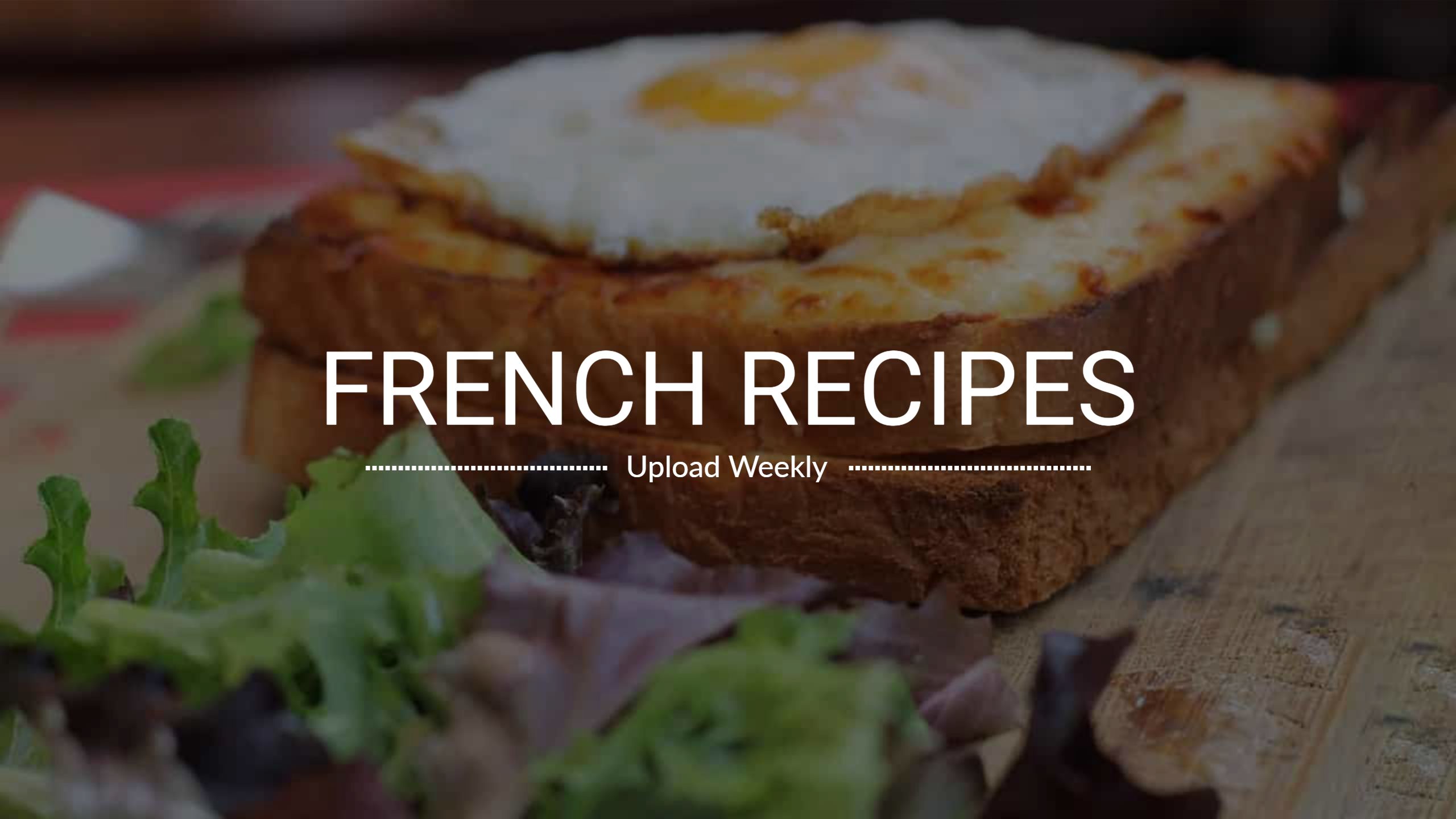 Delicious French Toast Dish with Fresh Salad Food Banner Template