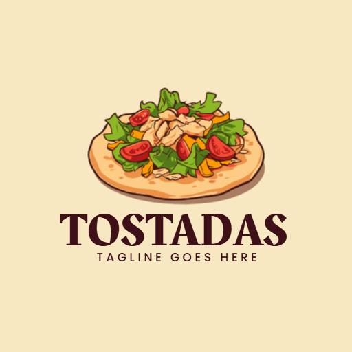 Delicious Fresh Tostadas Packed with Colorful Ingredients Logo Template