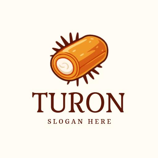 Delicious Golden Turon Dessert Exploring Filipino Food Logo Template