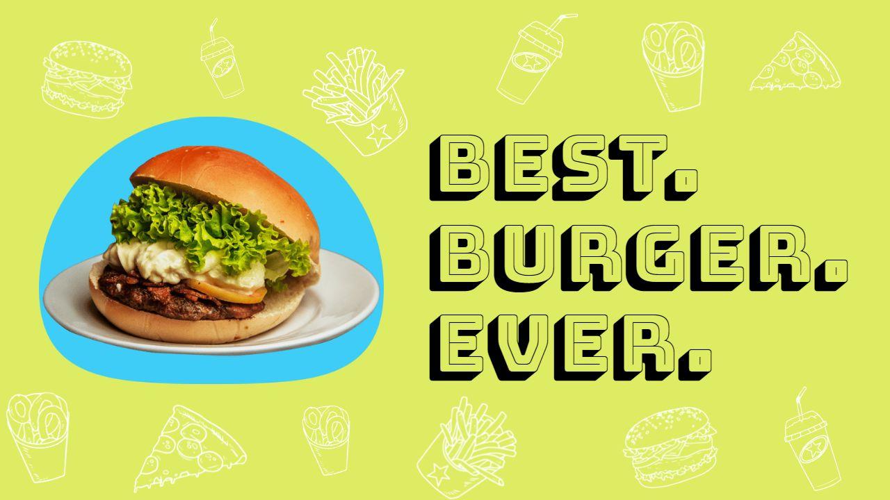 Delicious Gourmet Burger Food YouTube Thumbnail Template