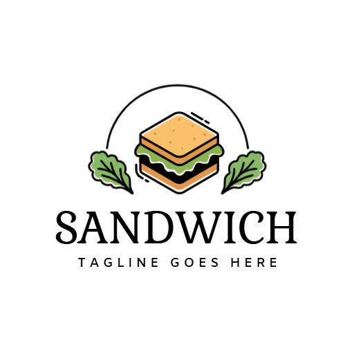 Delicious Green Leafy Sandwich with a Fresh Look Logo Template