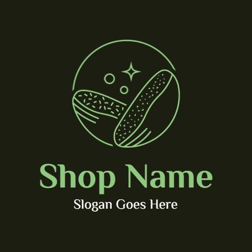Delicious Green Pukis Treats Made Fresh Daily Logo Template